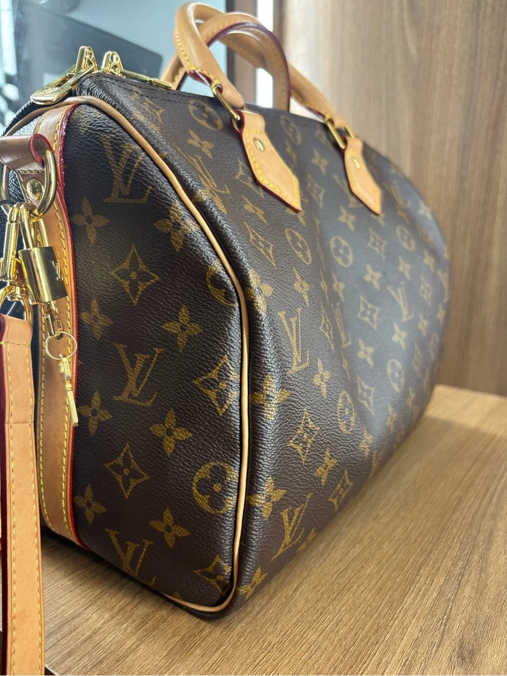 Louis Vuitton Speedy 30 Bandouliere Monogram Canvas Shoulder Bag